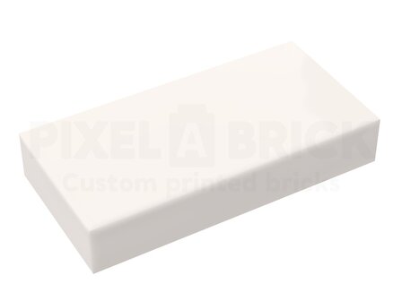 LEGO&reg; Tile 1x2 White Bedrukken