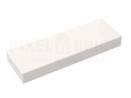 LEGO&reg; Tile 1x3 White Bedrukken