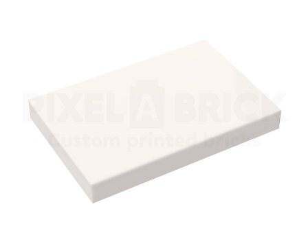 ✐ Tile 2x3 White Bedrukken 26603