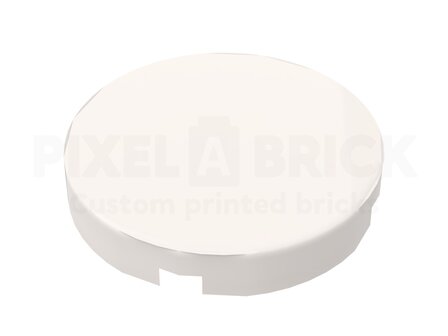 LEGO&reg; Tile Round 2x2 White Bedrukken