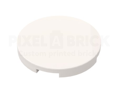 LEGO&reg; Tile Round 3x3 White Bedrukken