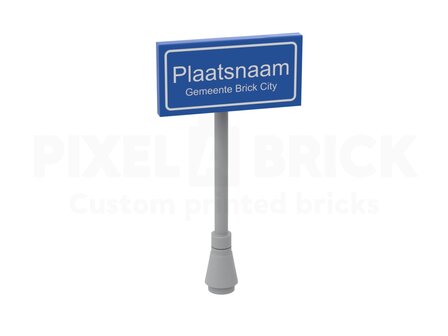 LEGO&reg; Plaatsnaam + Gemeente 2x4 + Paal