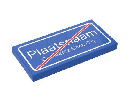 LEGO&reg; Plaatsnaam + Gemeente Uit 2x4