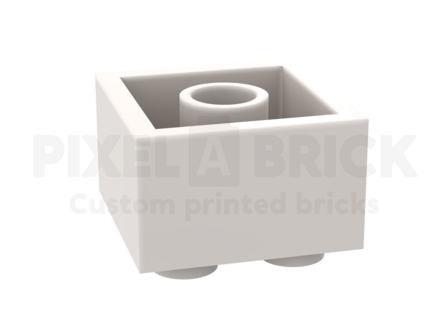 ✐ Brick 2x2 White Bedrukken