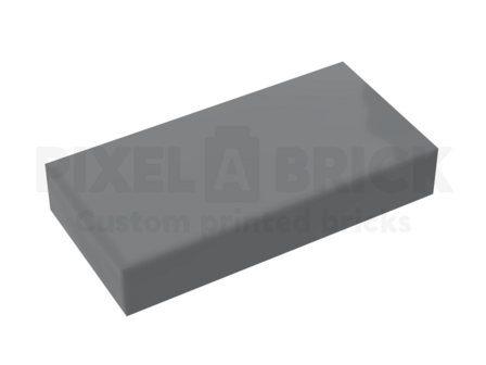 ✐ Tile 1x2 Dark Gray Bedrukken