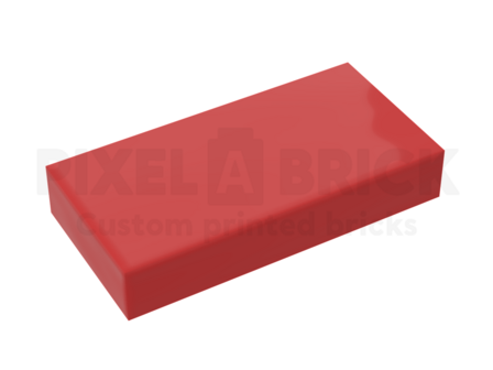 ✐ Tile 1x2 Red Bedrukken