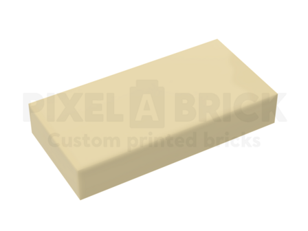 ✐ Tile 1x2 Tan Bedrukken