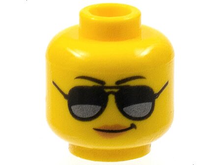 Minifigure Hoofd Vrouw met Zonnebril