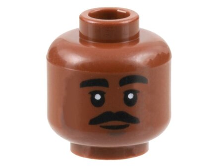 Minifigure Hoofd Man met snor