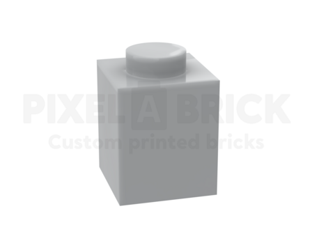 ✐ Brick 1x1 Light Gray Bedrukken 3005