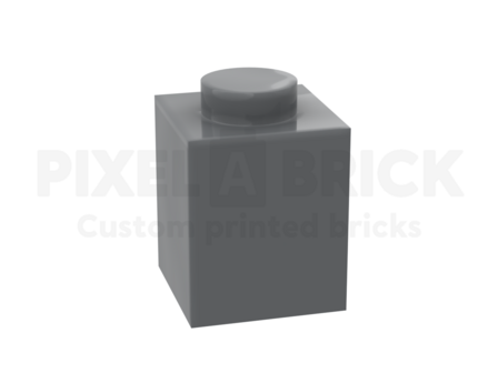 ✐ Brick 1x1 Light Dark Gray Bedrukken 3005