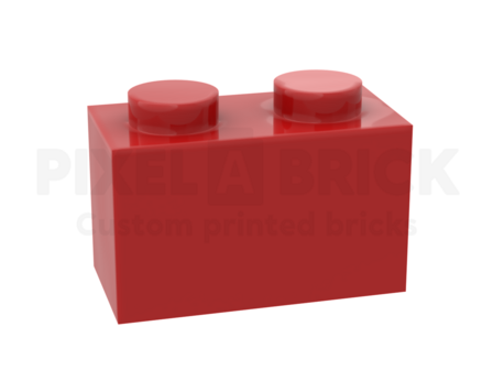 ✐ Brick 1x2 Red Bedrukken 3004