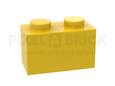 ✐ Brick 1x2 Yellow Bedrukken 3004