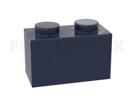 ✐ Brick 1x2 Dark Blue Bedrukken 3004