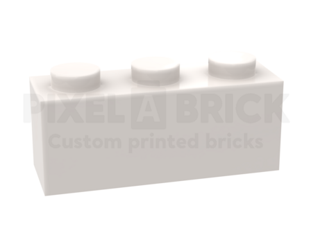 ✐ Brick 1x3 White Bedrukken 3622