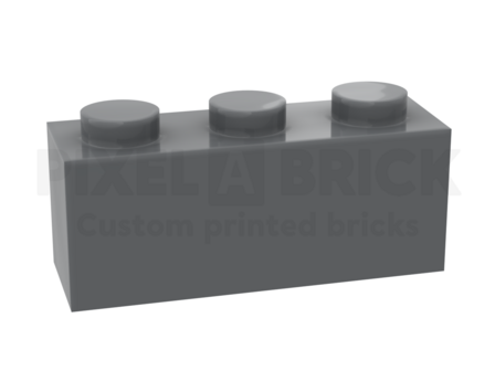 ✐ Brick 1x3 Dark Gray Bedrukken 3622