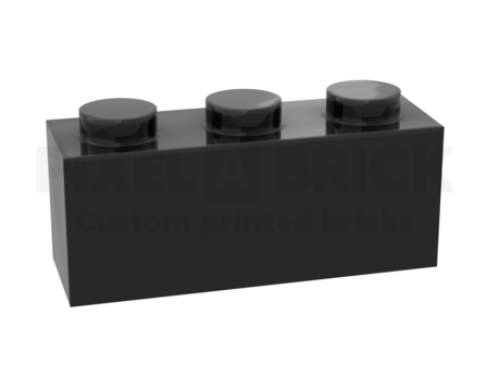 ✐ Brick 1x3 Black Bedrukken 3622