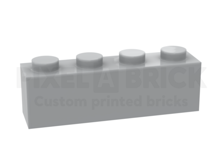 ✐ Brick 1x4 Light Gray Bedrukken 3010