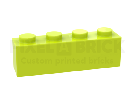 ✐ Brick 1x4 Lime Bedrukken 3010