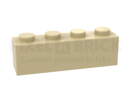 ✐ Brick 1x4 Tan Bedrukken 3010