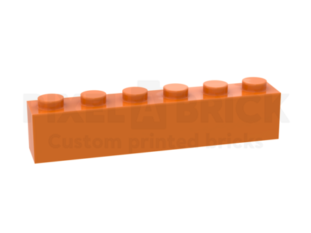 ✐ Brick 1x6 Orange Bedrukken 3009