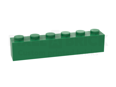 ✐ Brick 1x6 Green Bedrukken 3009