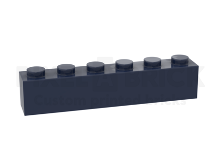 ✐ Brick 1x6 Dark Blue Bedrukken 3009