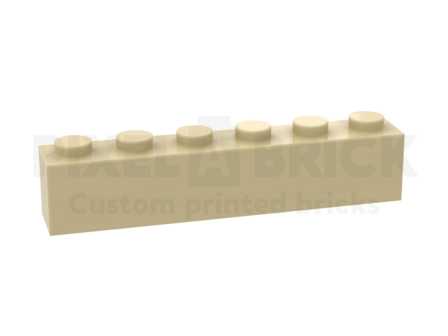 ✐ Brick 1x6 Tan Bedrukken 3009