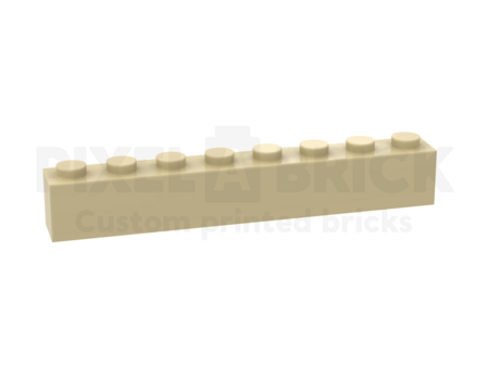 ✐ Brick 1x8 Tan Bedrukken 3008