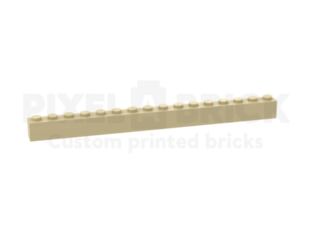 ✐ Brick 1x16 Tan Bedrukken 2465