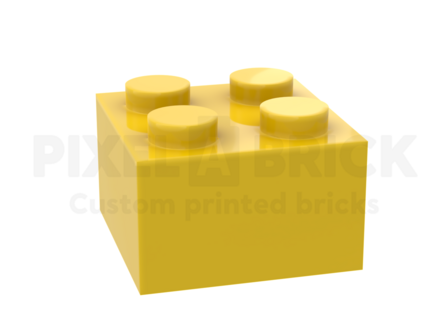 ✐ Brick 2x2 Yellow Bedrukken 3003