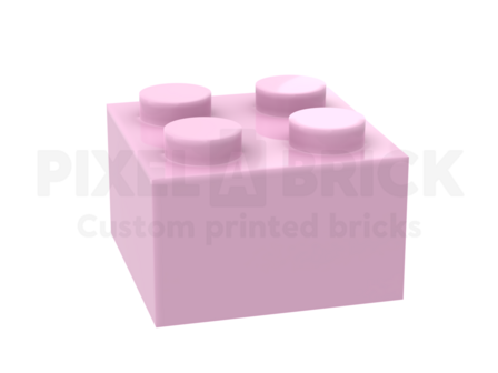 ✐ Brick 2x2 Bright Pink Bedrukken 3003