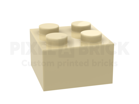 ✐ Brick 2x2 Tan Bedrukken 3003