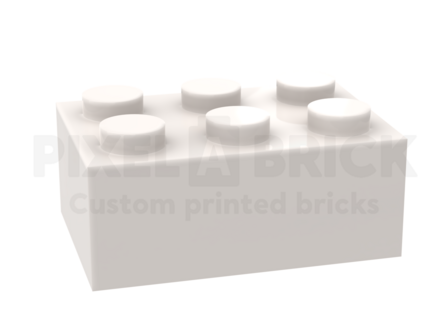 ✐ Brick 2x3 White Bedrukken 3002