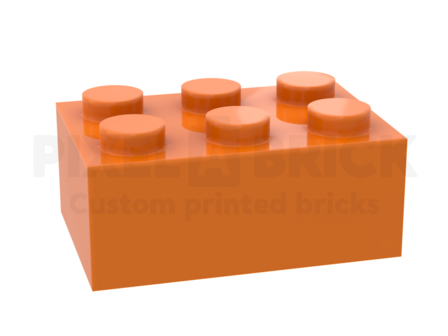 ✐ Brick 2x3 Orange Bedrukken 3002