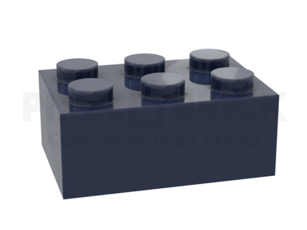 ✐ Brick 2x3 Dark Blue Bedrukken 3002