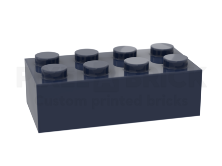 ✐ Brick 2x4 Dark Blue Bedrukken 3001