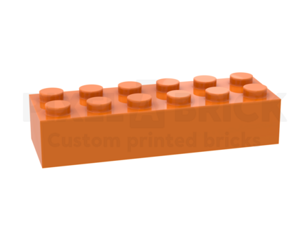 ✐ Brick 2x6 Orange Bedrukken 2456