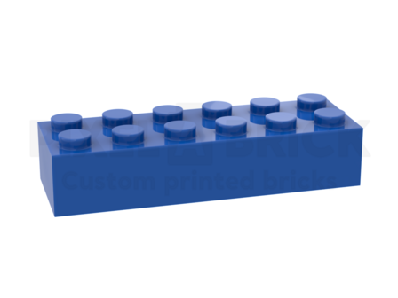 ✐ Brick 2x6 Blue Bedrukken 2456