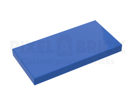 Tile 2x4 Blue Bedrukken 87079