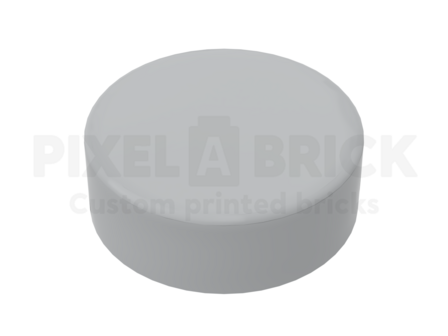 Tile Round 1x1 Light Gray Bedrukken 98138