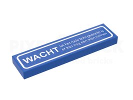 LEGO® Verkeersbord L204 (Wacht tot het rode licht gedoofd is) Tile 1x4 Blue