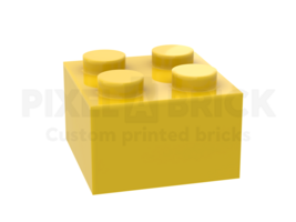 ✐ Brick 2x2 Yellow Bedrukken