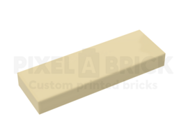 ✐ Tile 1x3 Tan Bedrukken