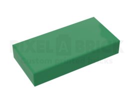 ✐ Tile 1x2 Green Bedrukken