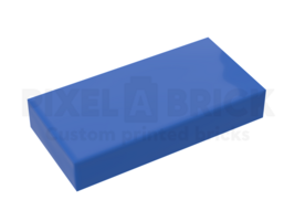 ✐ Tile 1x2 Blue Bedrukken