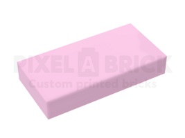 ✐ Tile 1x2 Bright Pink Bedrukken