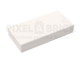 ✐ Tile 1x2 White Bedrukken