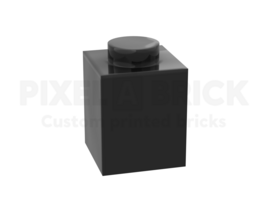 ✐ Brick 1x1 Black Bedrukken 3005