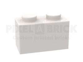 ✐ Brick 1x2 White Bedrukken 3004